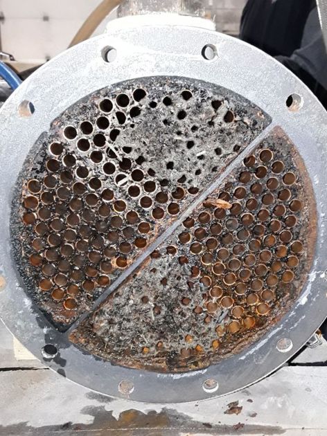 Oil Cooler Contaminated Tube Face